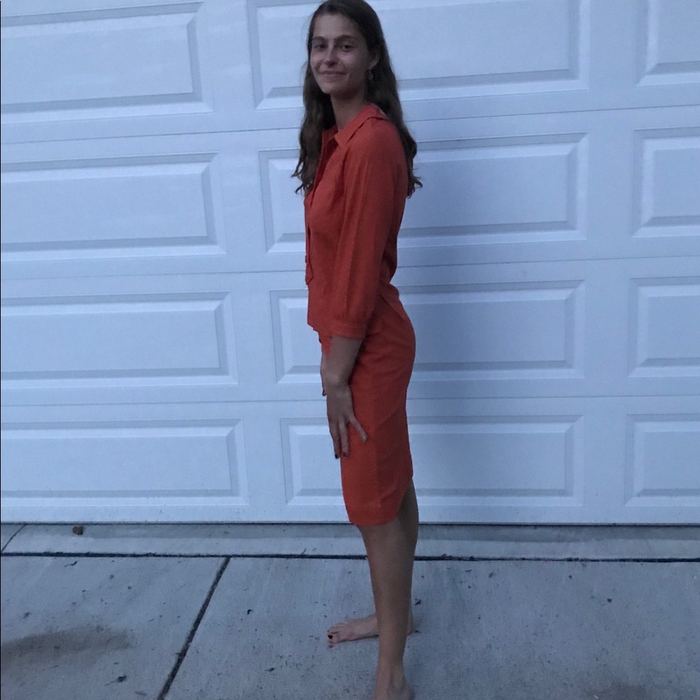 Vintage 1970s burnt orange 2 piece set